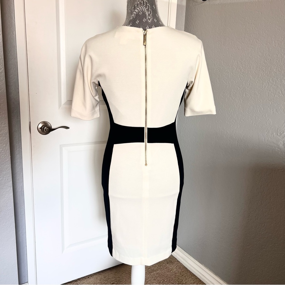MICHAEL Michael Kors Black & White/Cream Sheath Dress - Picture 3 of 6